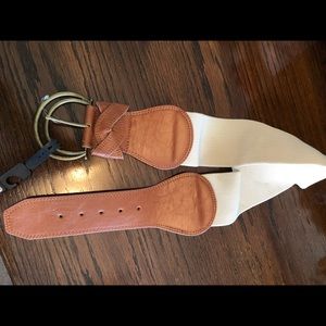 Brown/Cream stretch belt